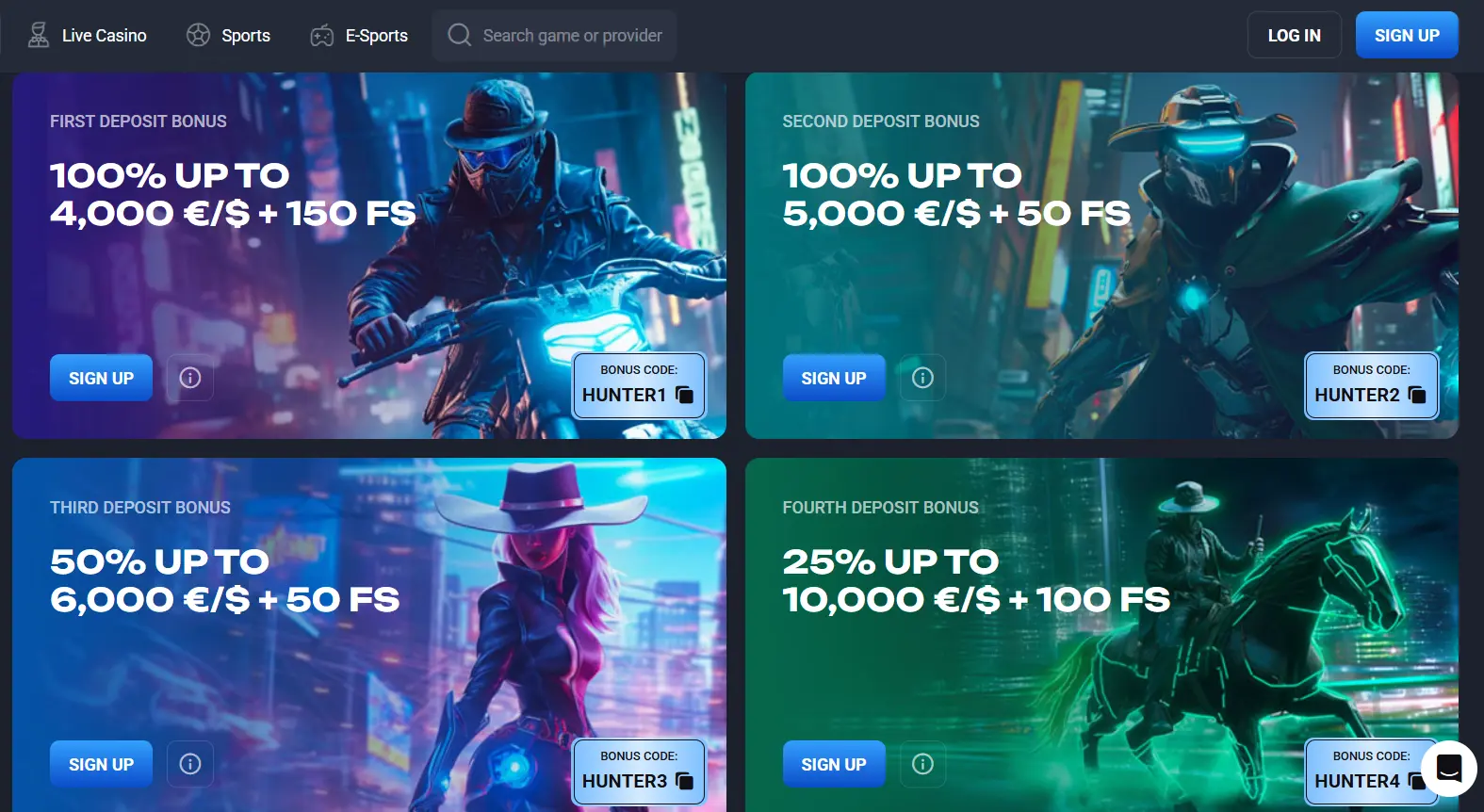 Luckyhunter Casino Bonus Offers