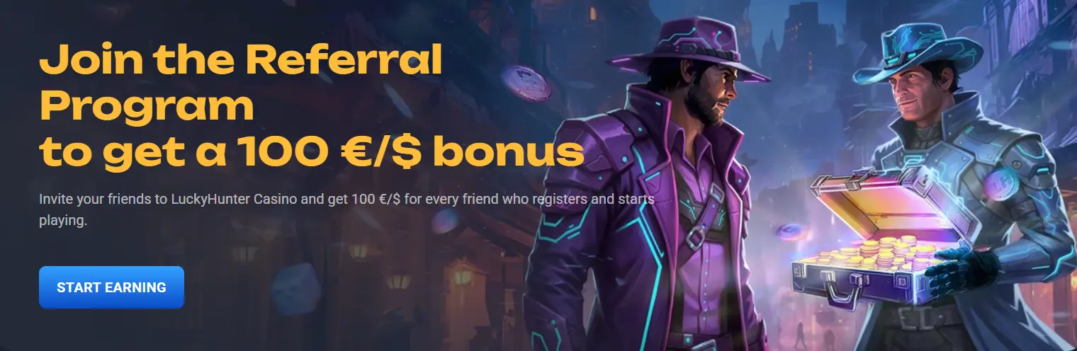 Programma di referral di Luckyhunter Casino